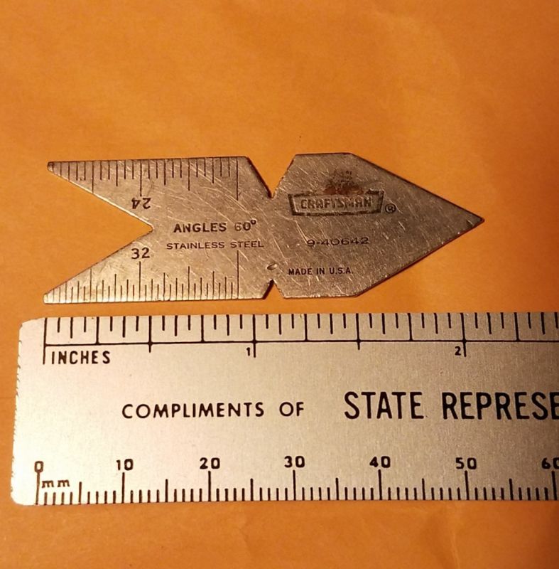 Vintage CRAFTSMAN 40642 Machinist Center Gauge Thread Pitch Tool gage