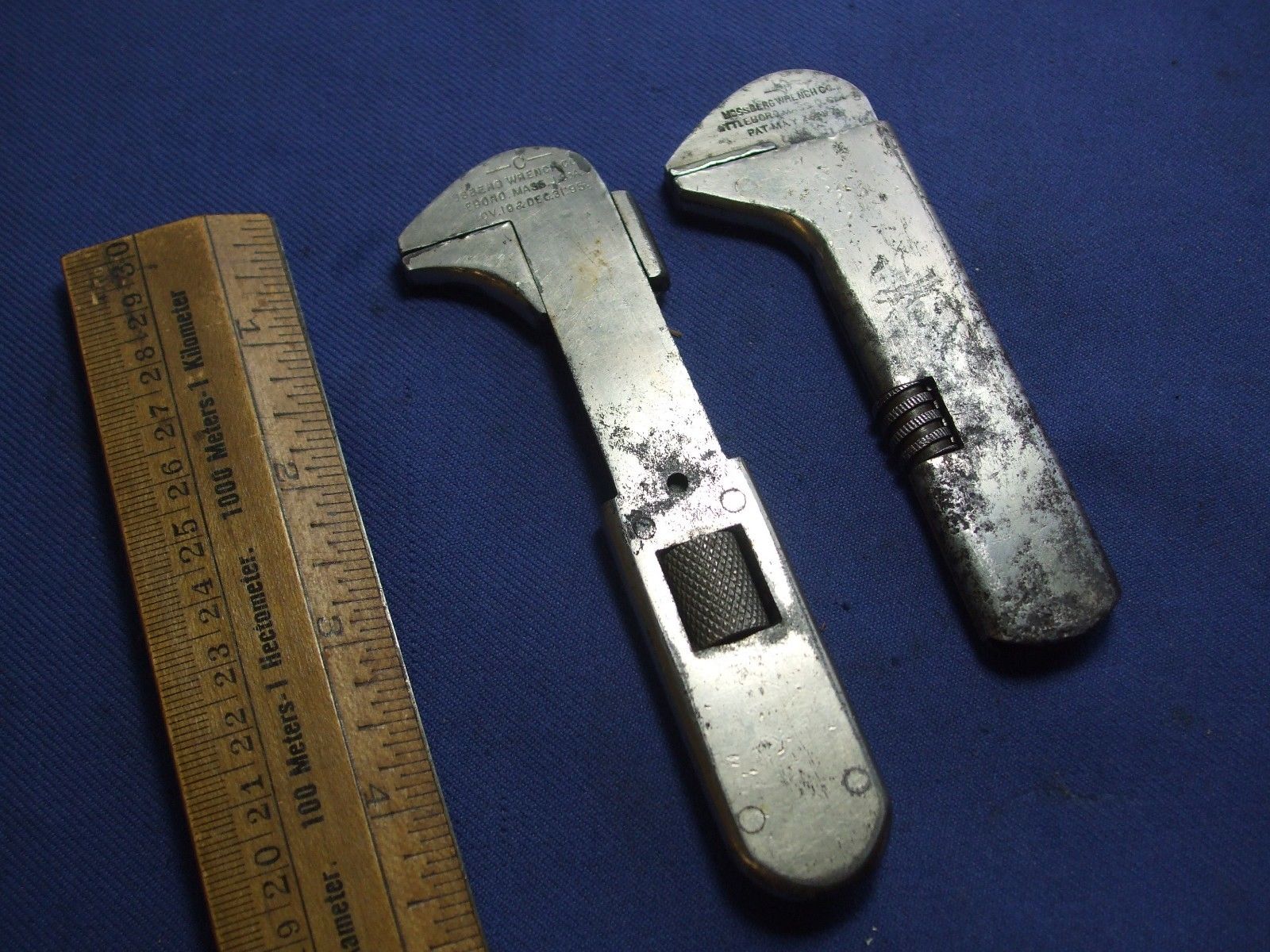 Super early 18961902ish Mossberg Wrench Co. Bicycle WrenchesC & D