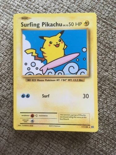 Pokemon Card Surfing Pikachu 111108 Antique Price Guide