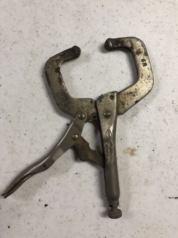 (3) Vintage VISEGRIP 6R C Clamp Locking pliers 6" USA Antique Price