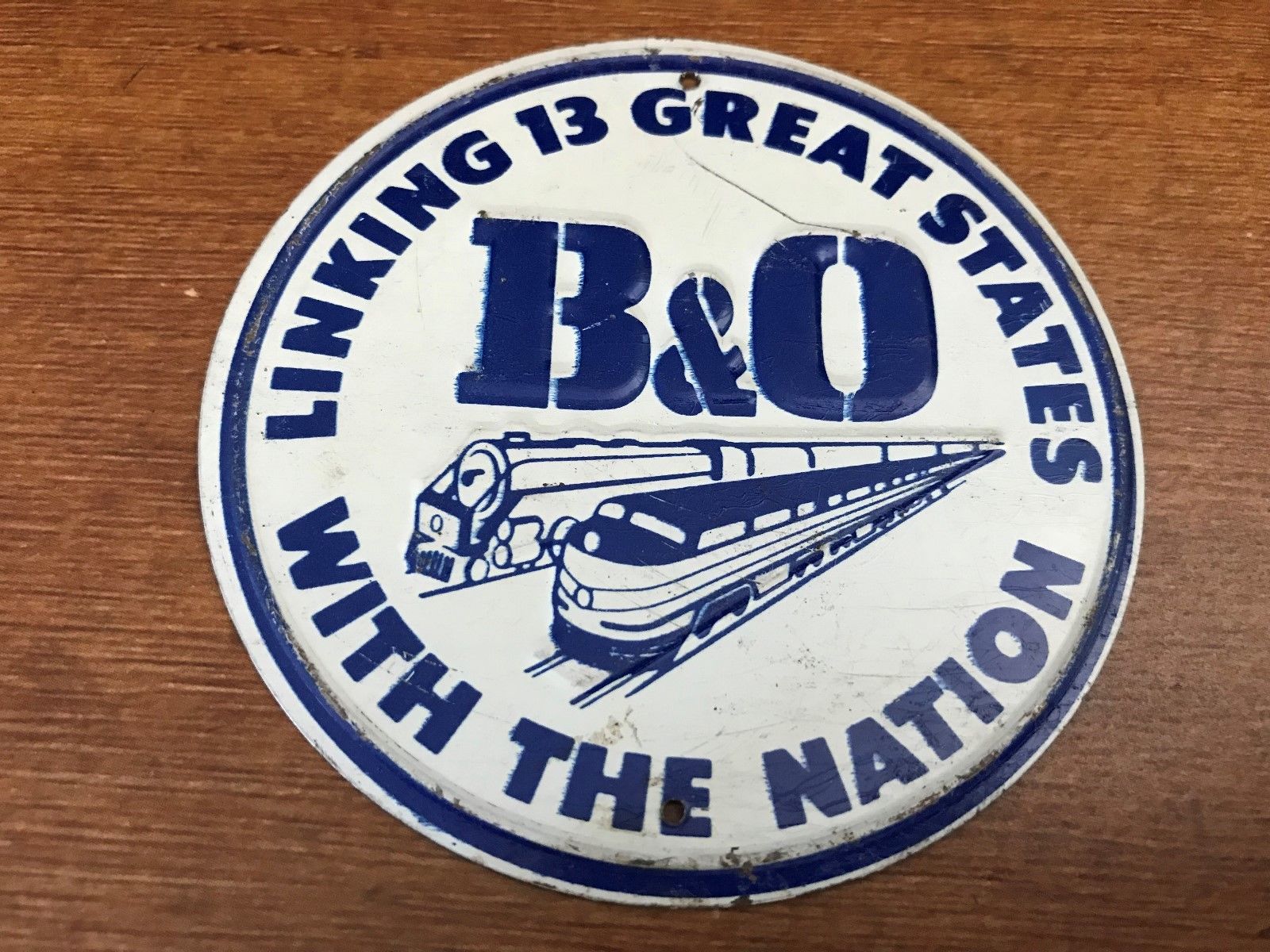 OLD B&O RAILROAD METAL SIGN! BALTIMORE OHIO TRAIN! FREE SHIPPING! SIGNS ...