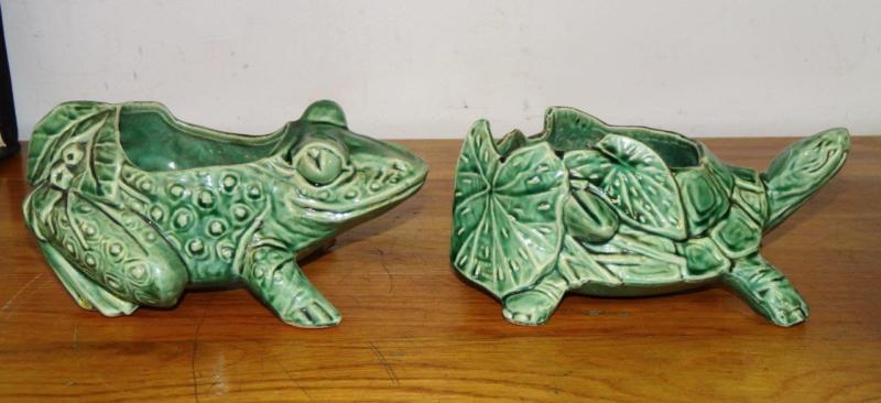 2 Vintage McCOY "FROG & TURTLE" PLANTERS -- Antique Price Guide Details
