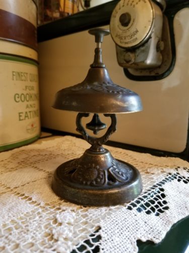 Old Brass Victorian Style Service Desk Office Hotel Counter Bell Old Brass Victorian Style Service Desk Office Hotel Counter Bell