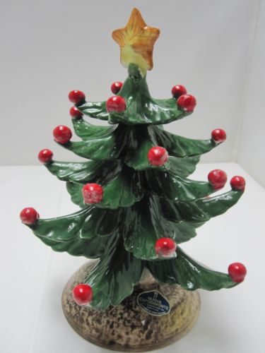Vintage Nuova Capodimonte Porcelain Christmas Tree w/Red Balls ...