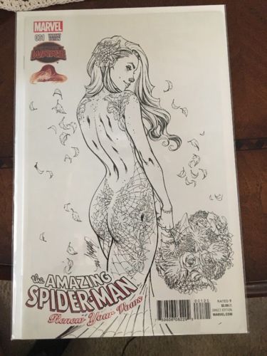 AMAZING SPIDERMAN RENEW YOUR VOWS 1 J SCOTT CAMPBELL B/&W SKETCH VARIANT NM//NM+