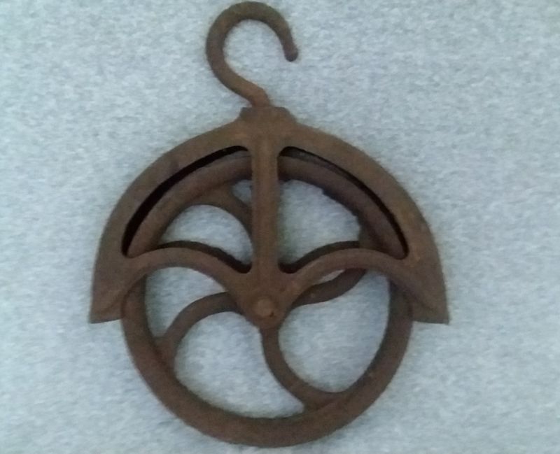 antique pulley wheel