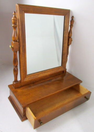 Ethan Allen Solid Maple Birch Chevel, Dresser Top Vanity Mirror