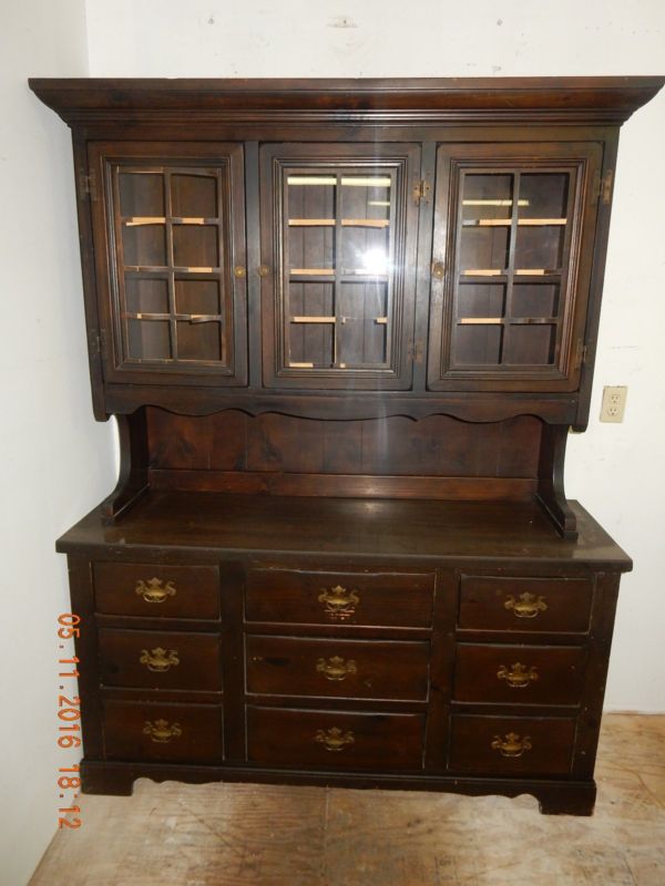 Dark Solid Wood Antique Hutch Antique Price Guide Details Page