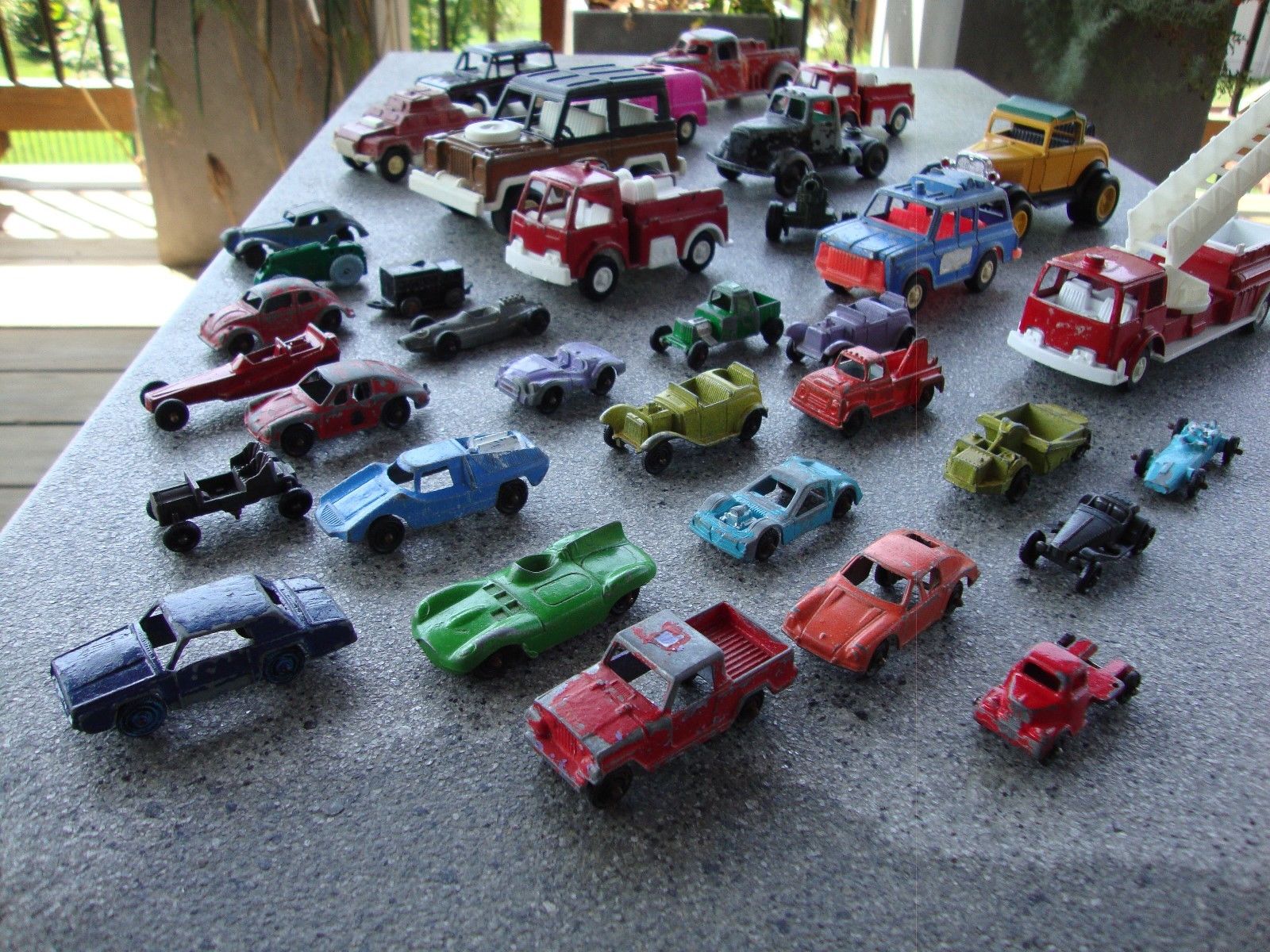 antique metal toy cars and trucks