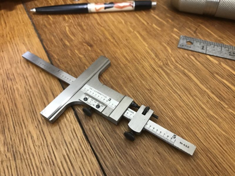 Tool Starrett No. 448 Depth Gauge Machinist Rule Scale Mechanic