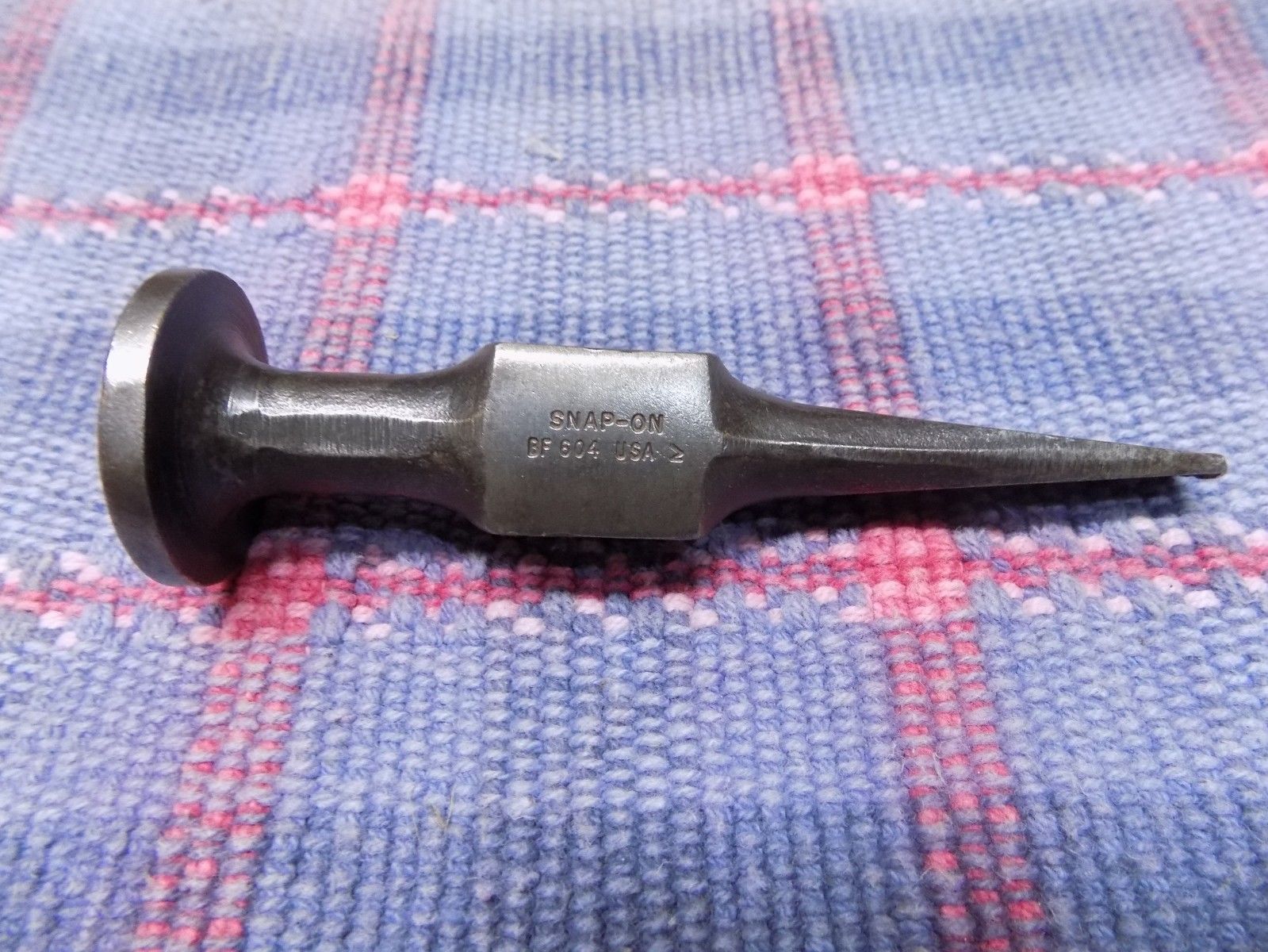 Vtg Old Antique Snapon Auto Body Metal Hammer Tool Extra Wood Handle