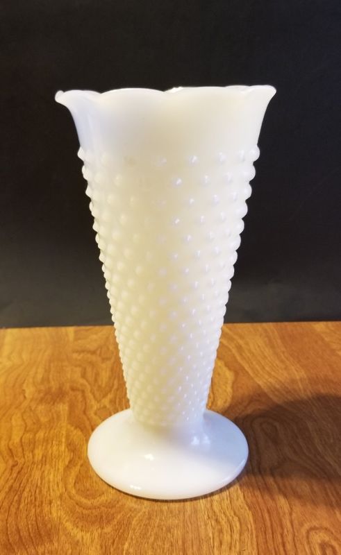 Vintage Large Hobnail White Milk Glass Vase Antique Price Guide