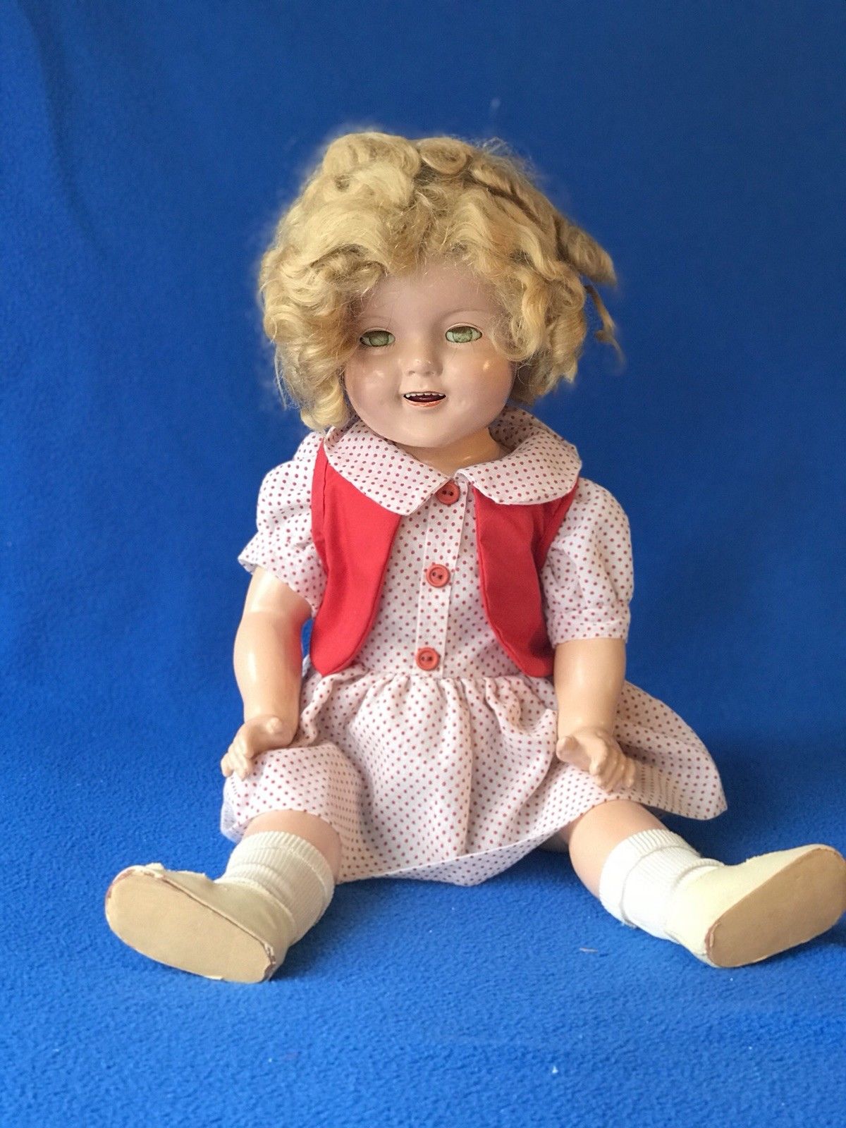 Antique Shirley Temple Doll 1930s Composition Ideal 21 Inches Antique Price Guide Details Page