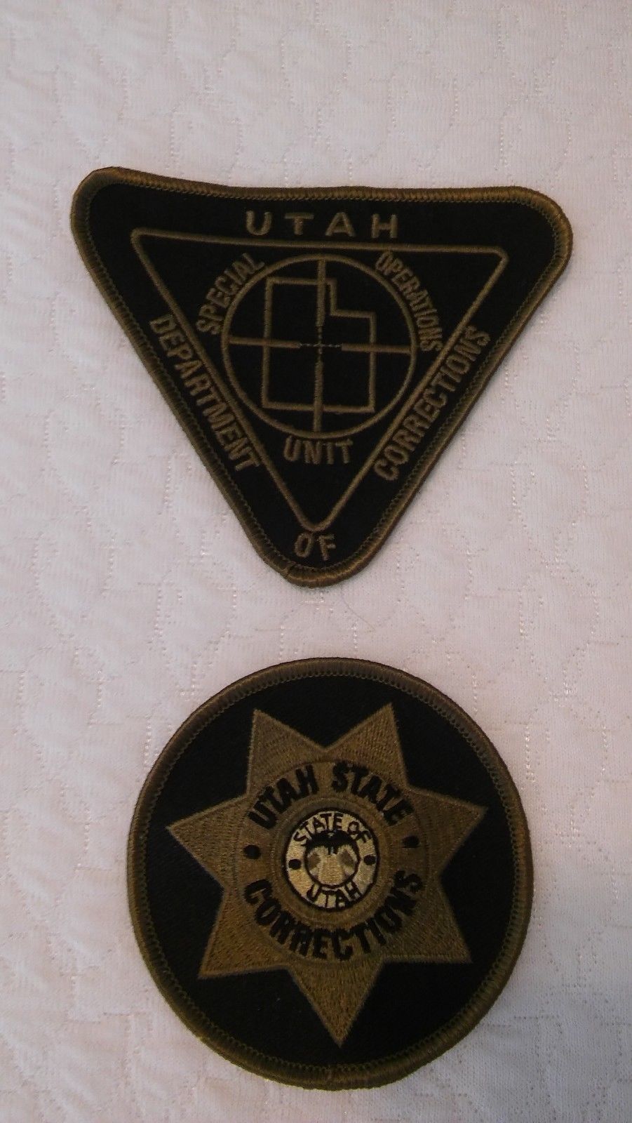 Utah Department of Corrections Officer Special Operations patches