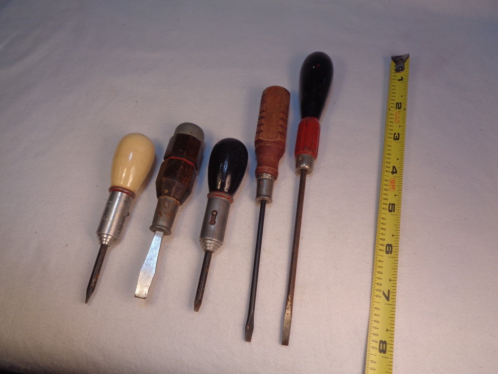 Lot of 5 Vintage Antique Stanley Flathead Screwdrivers Antique Price Guide Details Page
