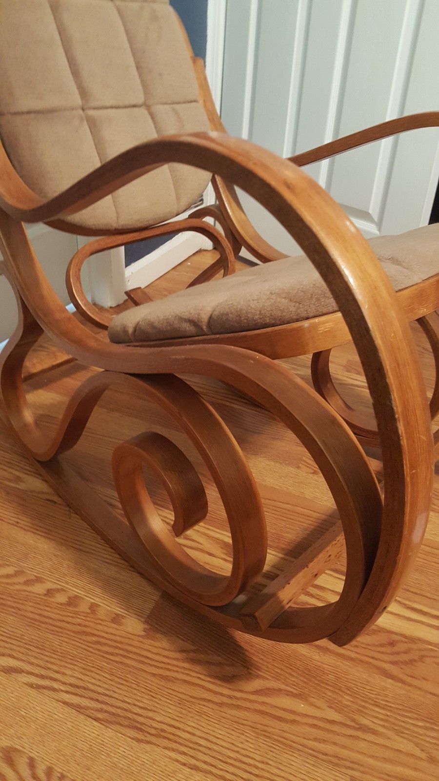 Mid Century Authentic Poland Bentwood & Woven Cane Rocking Chair