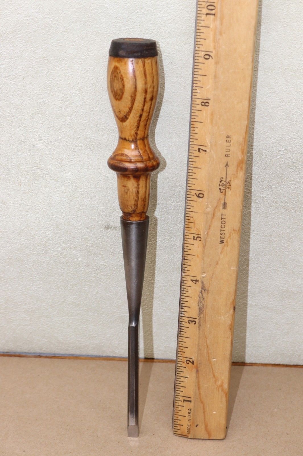 OLD WOOD TOOLS VINTAGE JAMES SWAN 1/4" MORTISING WOOD CARVING SOCKET