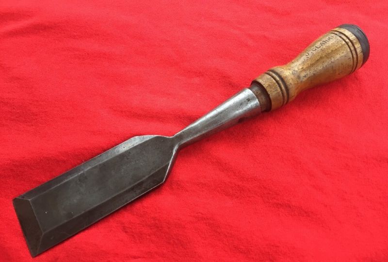 Vintage The James Swan Co. 1 &1/2 Inch Wide Wood Socket Chisel Cast