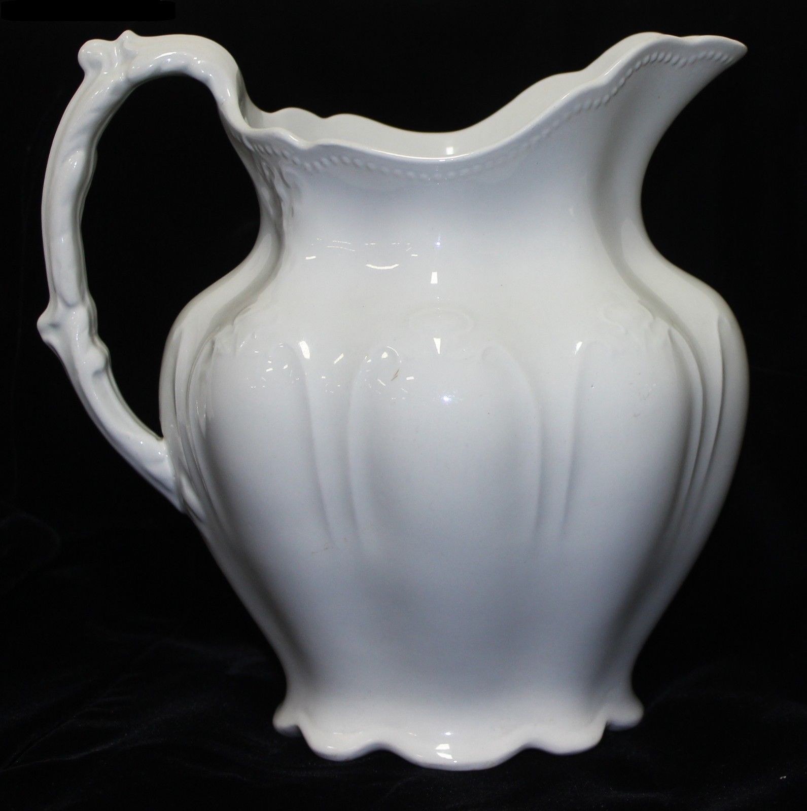 Antique White Ironstone Johnson Bros England Pitcher W/ Royal Arms Mark Antique Price Guide