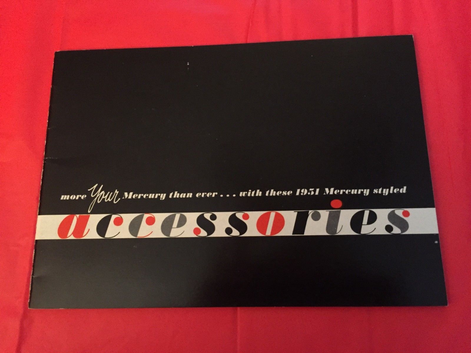 1951 Mercury "Accessories" Car Dealer Sales Brochure Antique Price