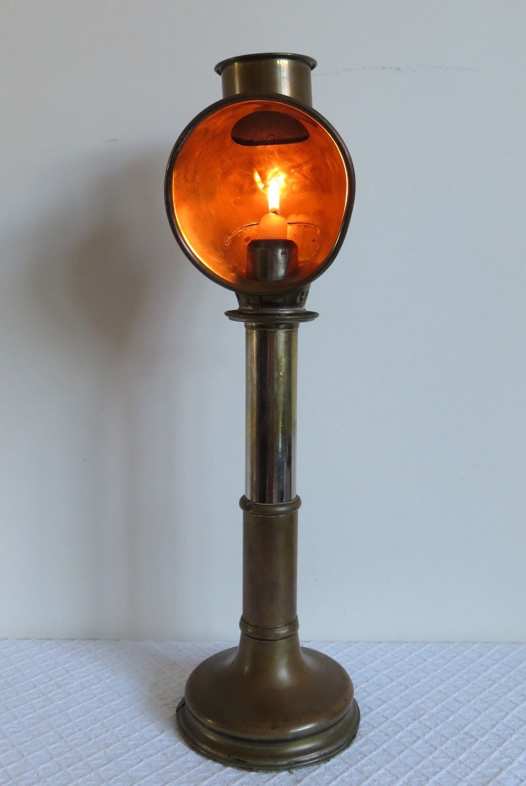 Antique Victorian Brass Adjustable (sprung) Students Candle Reading ...