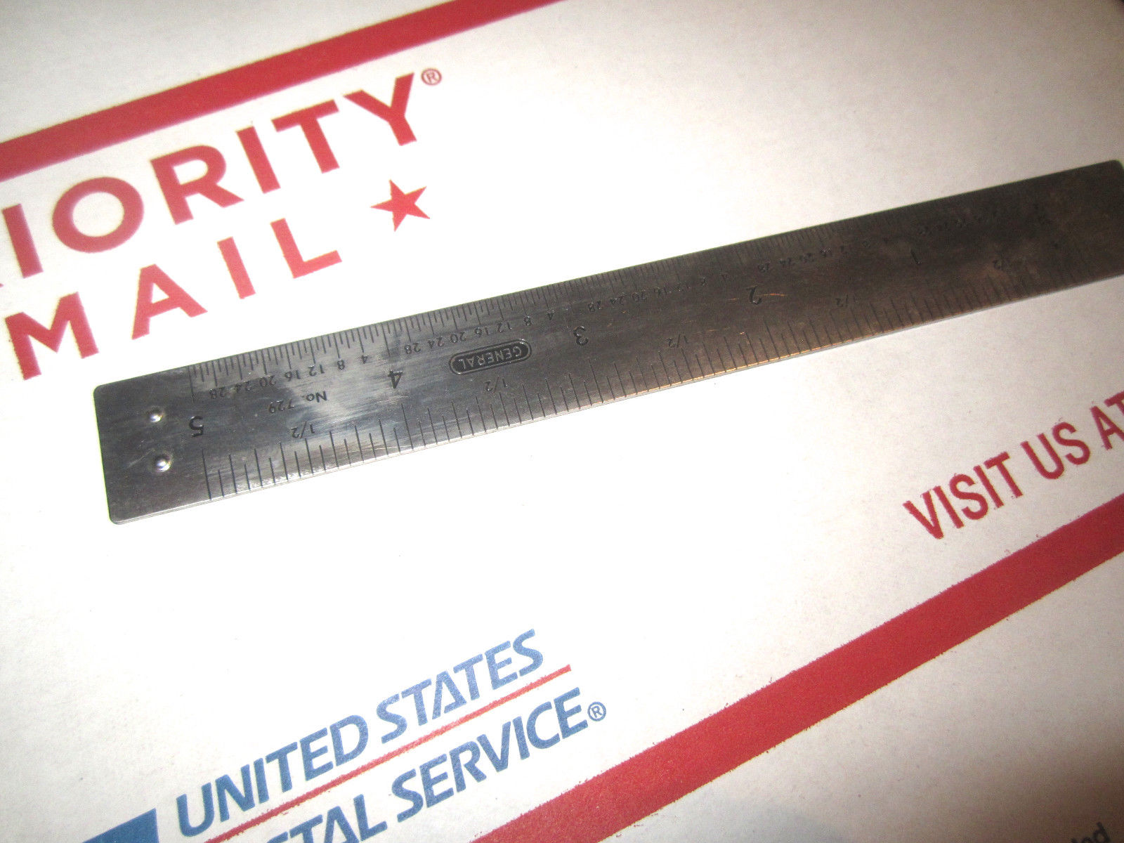 VINTAGE GENERAL HARDWARE MFG. CO. NO. 729 MACHINIST SCALE IN EXCELLENT