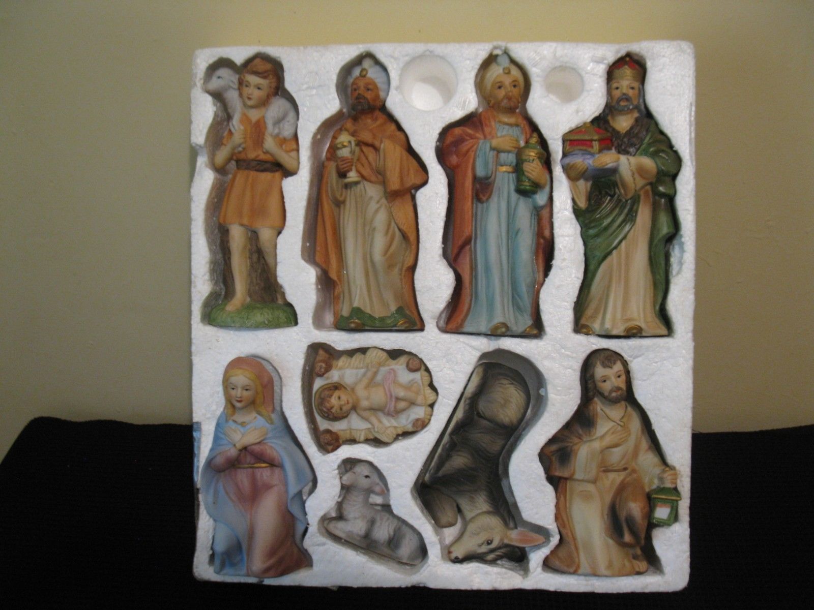 Vintage Homco Home Interiors 9 Pc Porcelain Nativity Set