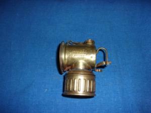 Antique Justrite Streamlined Brass Coal Miner's Carbide Light Mining Lamp  Mine