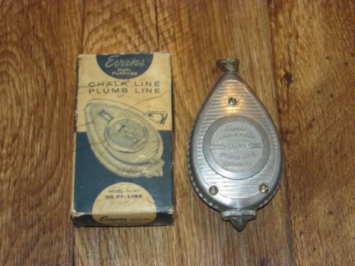 Vintage Evans Chalk Line Plumb Line, Model CL-50, 50 Ft. Line, In ...