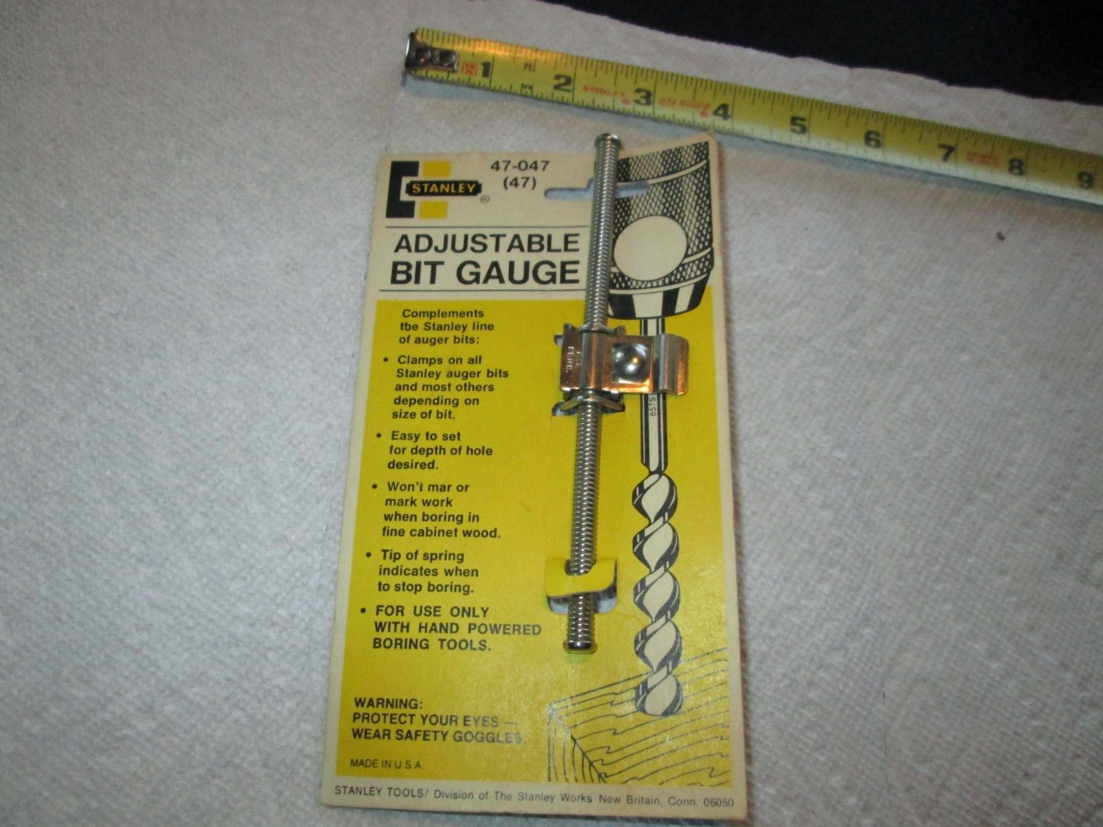 Stanley 47047 Adjustable Bit Gauge NOS Antique Price Guide Details Page