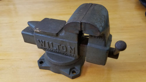 Vintage Rare Wilton 6 Bench Vise Anvil Swivel Base Old Tool