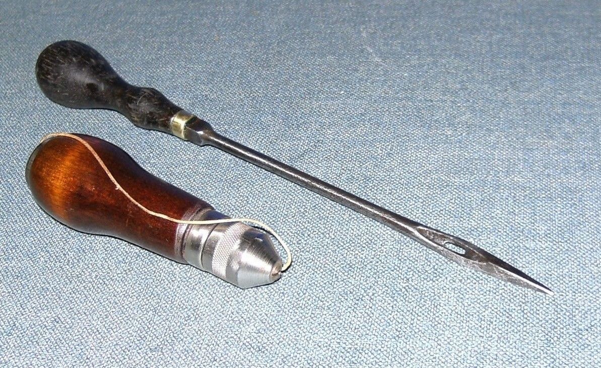 Vintage THE AWL FOR ALL Lockstitch Sewing Awl USA Leather Craft Antique Price Guide Details Page