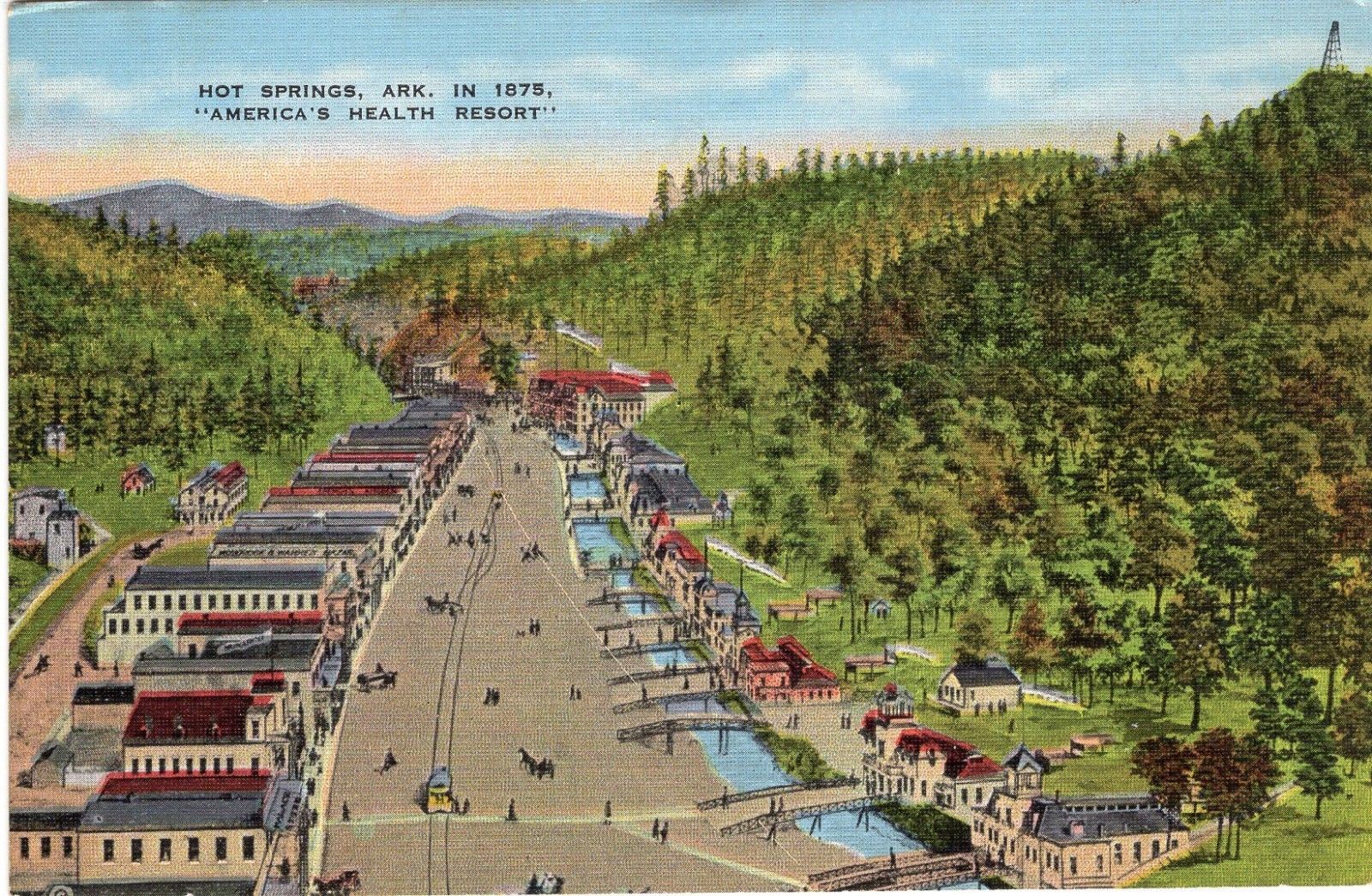 Hot Springs, Ark, in 1875, "America''s Health Resort" Antique Price