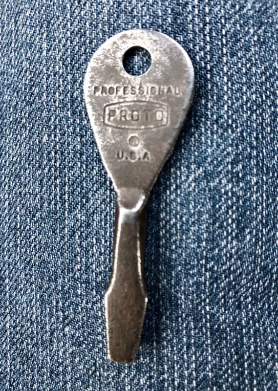 Vintage Proto MFD USA Key Chain Screwdriver Ingersoll Rand ADV Key Fob