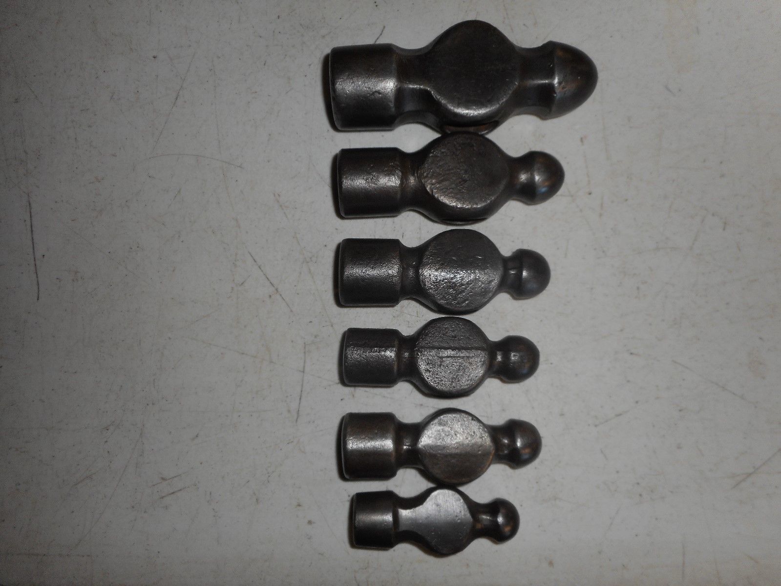 6 Ball Peen Hammer Heads Blacksmith Anvil Metal Shop Tools