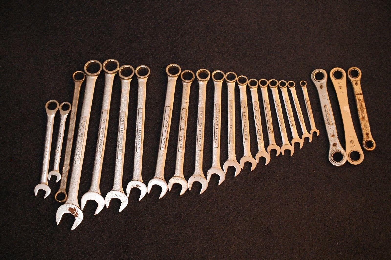 Lot of craftsman wrenches and 1 proto Large small V Series ratchet