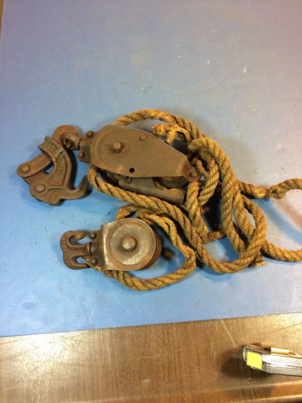 Vintage Durbin Durco Block And Tackle Rope Pulley Fence Stretcher. Farm