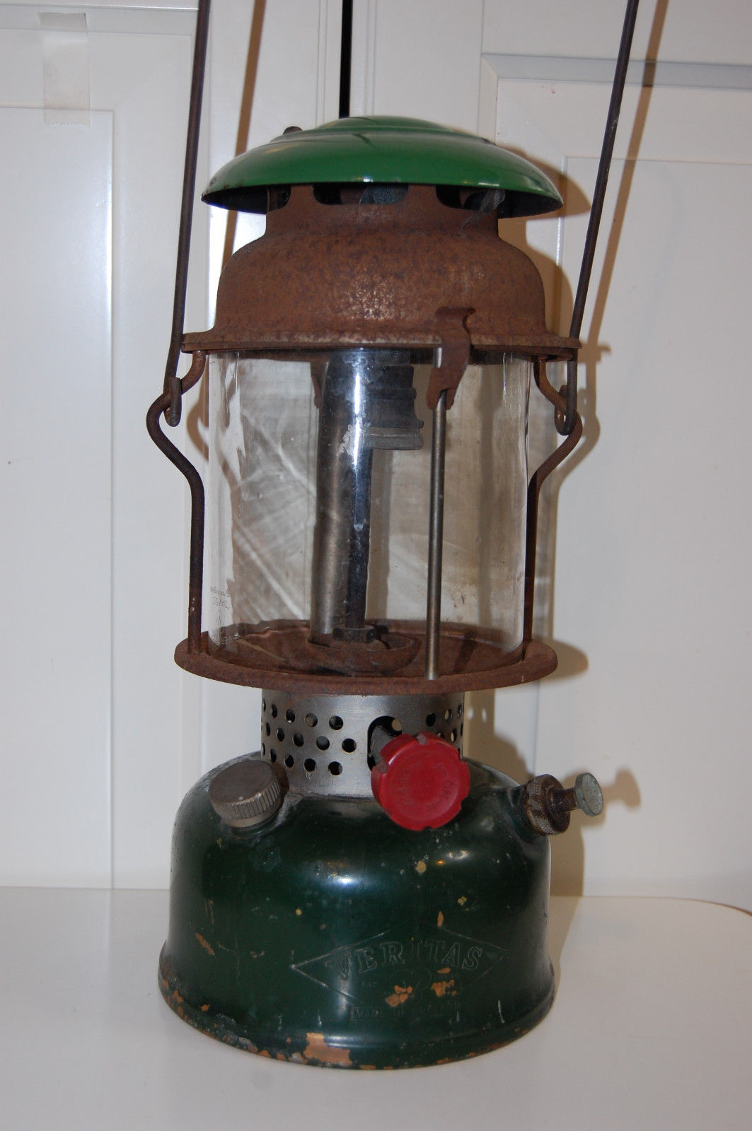 Vintage Veritas Paraffin Camping Pressure Lamp Tilley lamp Antique