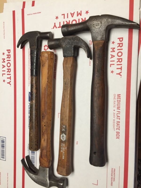 4 Vintage Claw Hammers Antique Price Guide Details Page