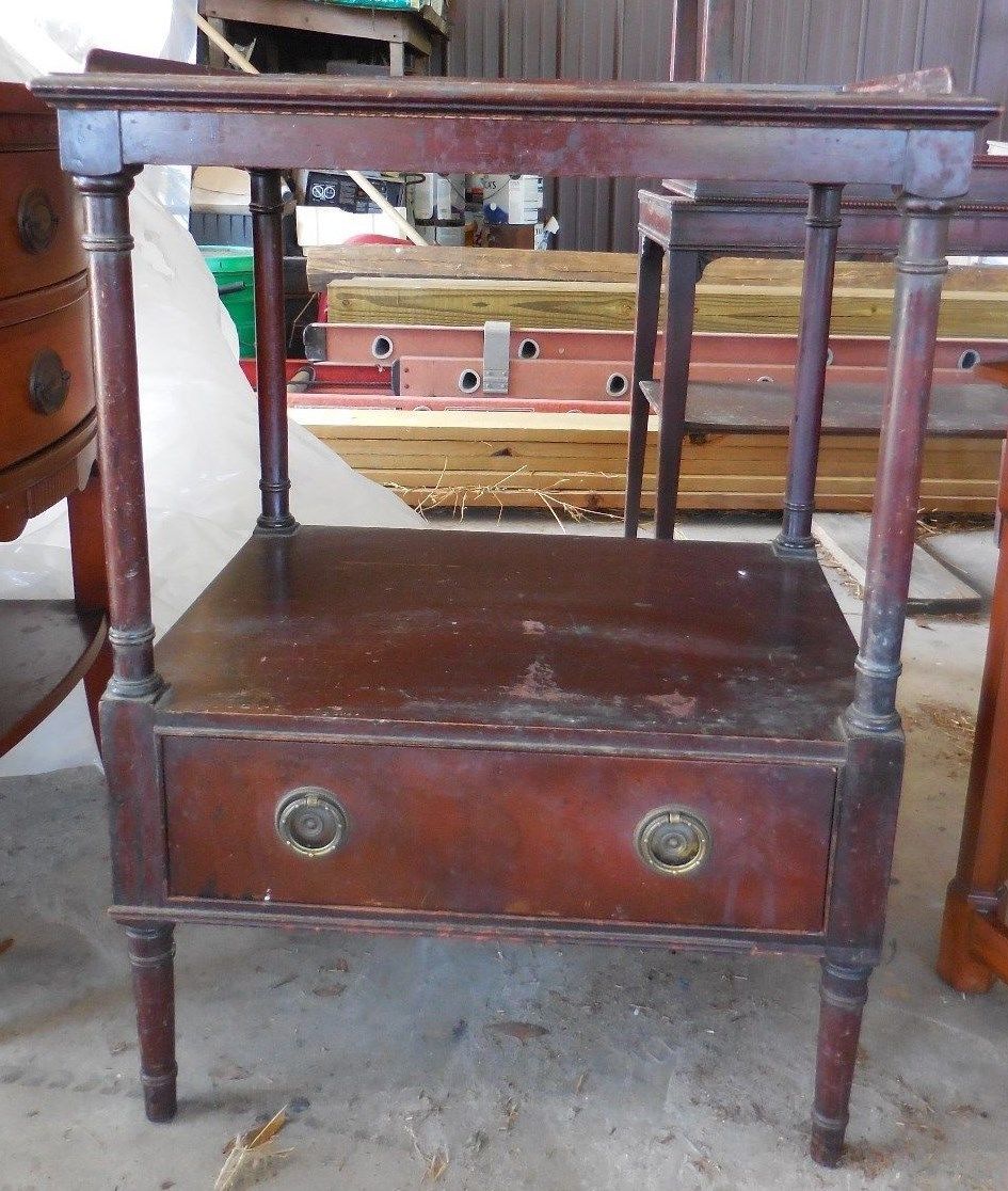 Vintage Heritage Henredon Mahogany Side End Table Nightstand Antique