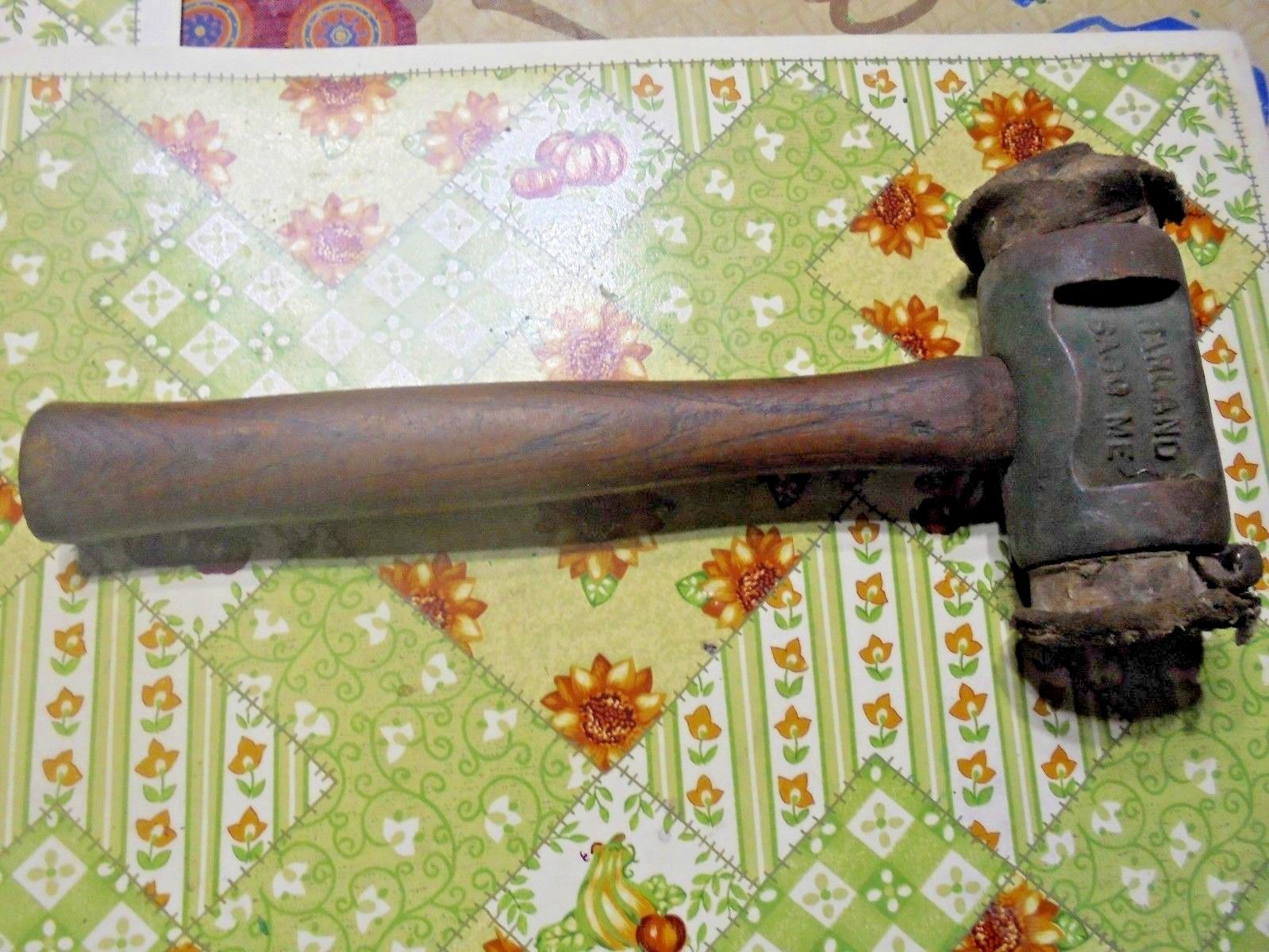 Vintage GARLAND 3 Rawhide Mallet Hammer Cast Iron Head 1 3/4'''' Faces