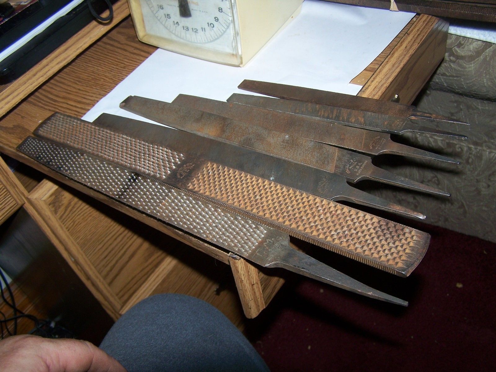 FARRIER RASPS BLACKSMITH FILES NICHOLSON BLACK DIAMOND RASPS MILL BASTARD 7 FILE Antique