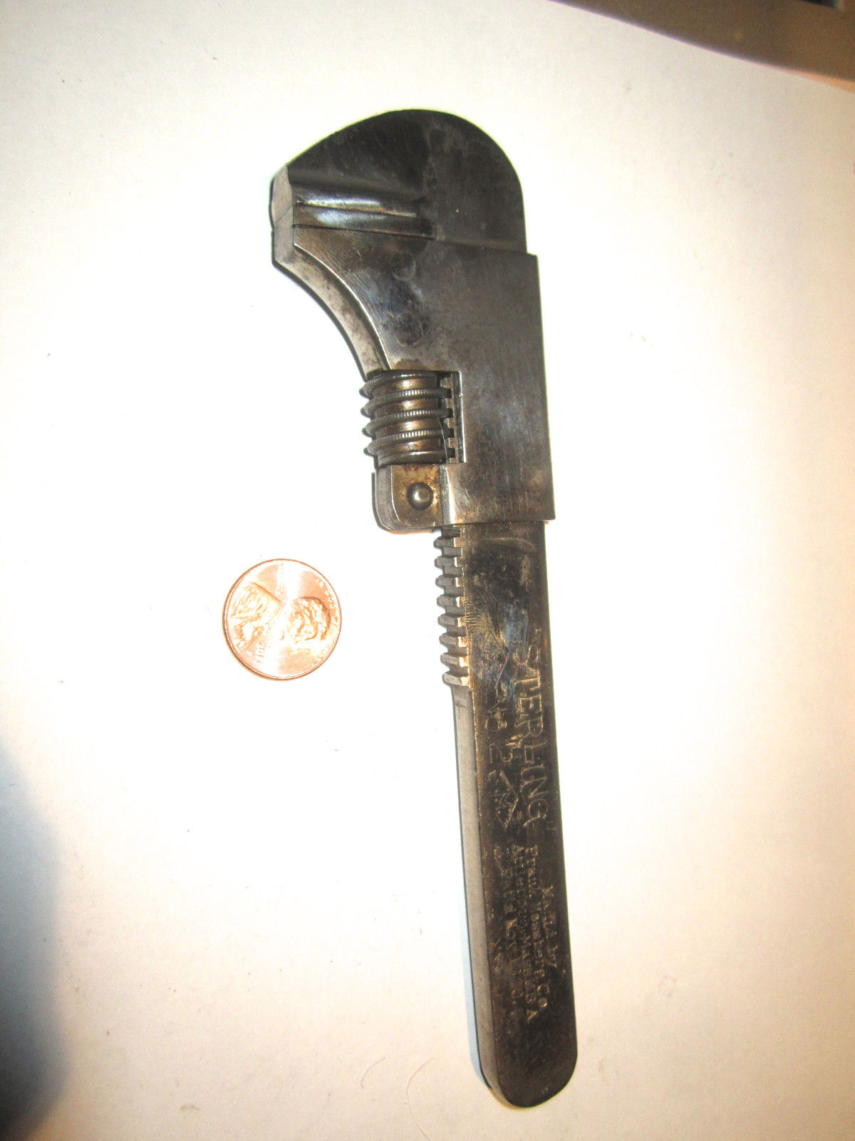 ANTIQUE FRANK MOSSBERG CO. ''STERLING'' MONKEY WRENCH PAT. MAY 13, 1900
