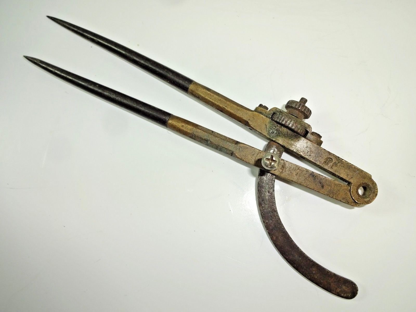 Vintage Machinist 6" Wing Divider Compass w/ Brass Handle and Hinge Antique Price Guide