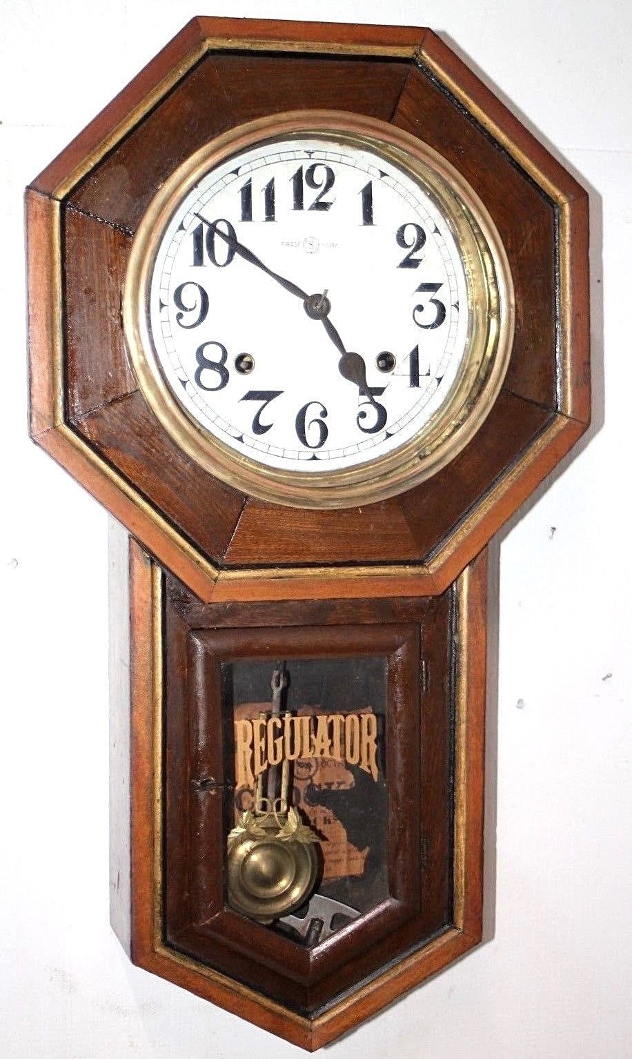 ANTIQUE "SEIKOSHA" (SEIKO) PONY EXPRESS SCHOOLHOUSE REGULATOR WALL