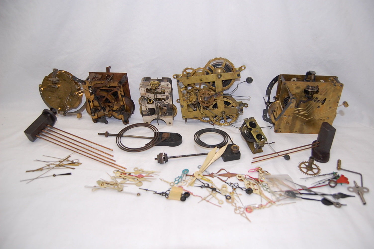 Antique Wind Up Chime Clock Parts Lot Seth Thomas Germany Waterbury