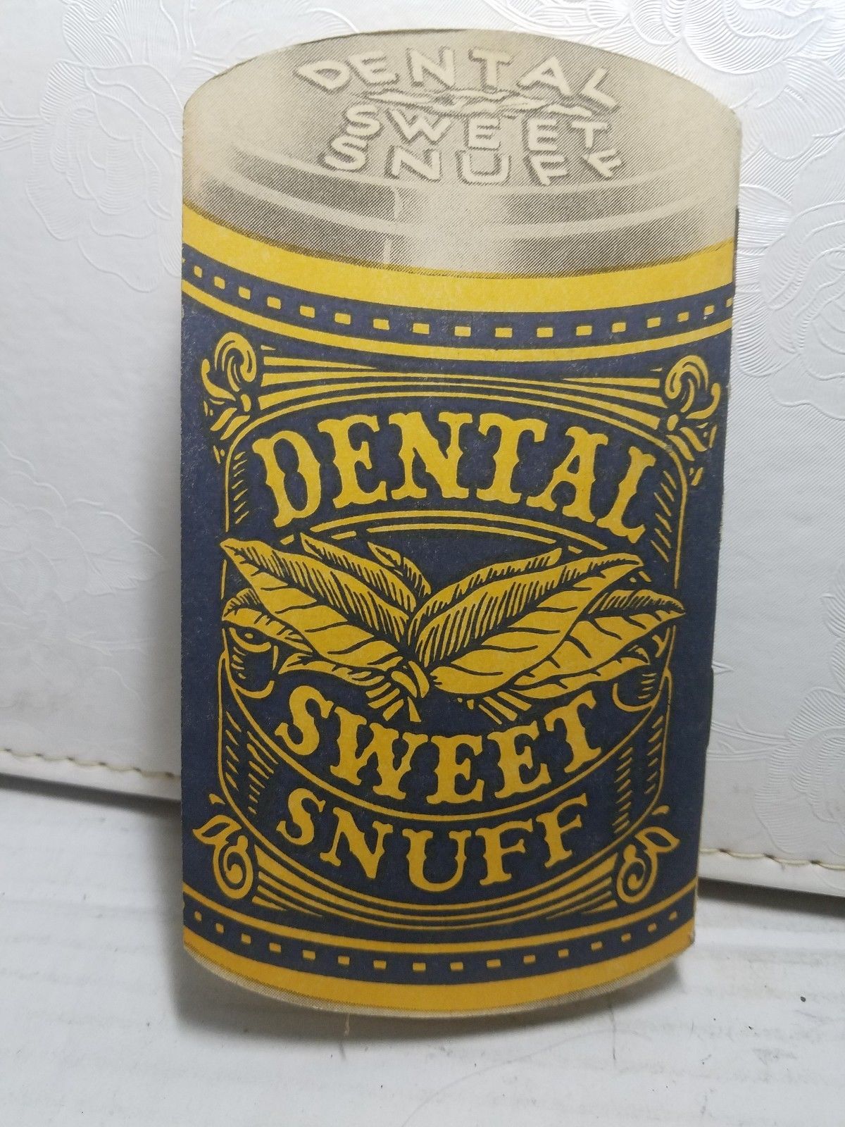 Vintage 1950''s Dental Scotch Snuff Sweet Diecut Tobacco Advertising