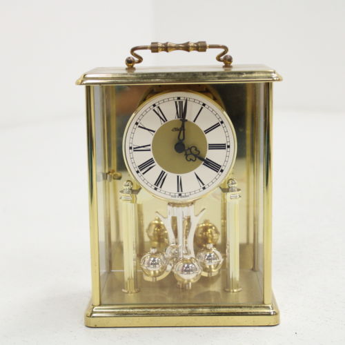 Haller Quartz Mantlepiece Anniversary Clock Germany Gold Tone Model 9137 454 Antique Price