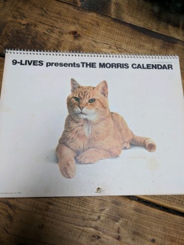 Vintage 1977 9-Lives Presents The Morris Calendar -- Antique Price 