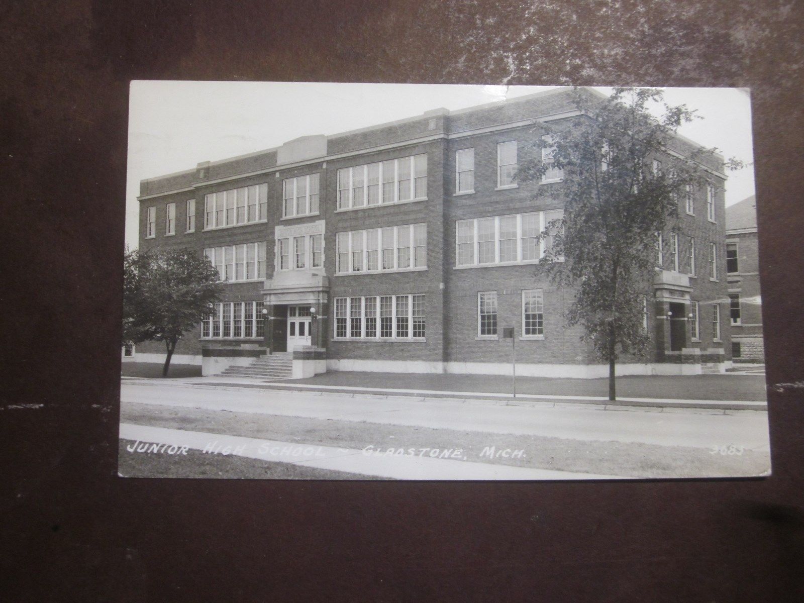 1940 RPPC JUNIOR HIGH SCHOOL GLADSTONE, MICHIGAN Antique Price Guide